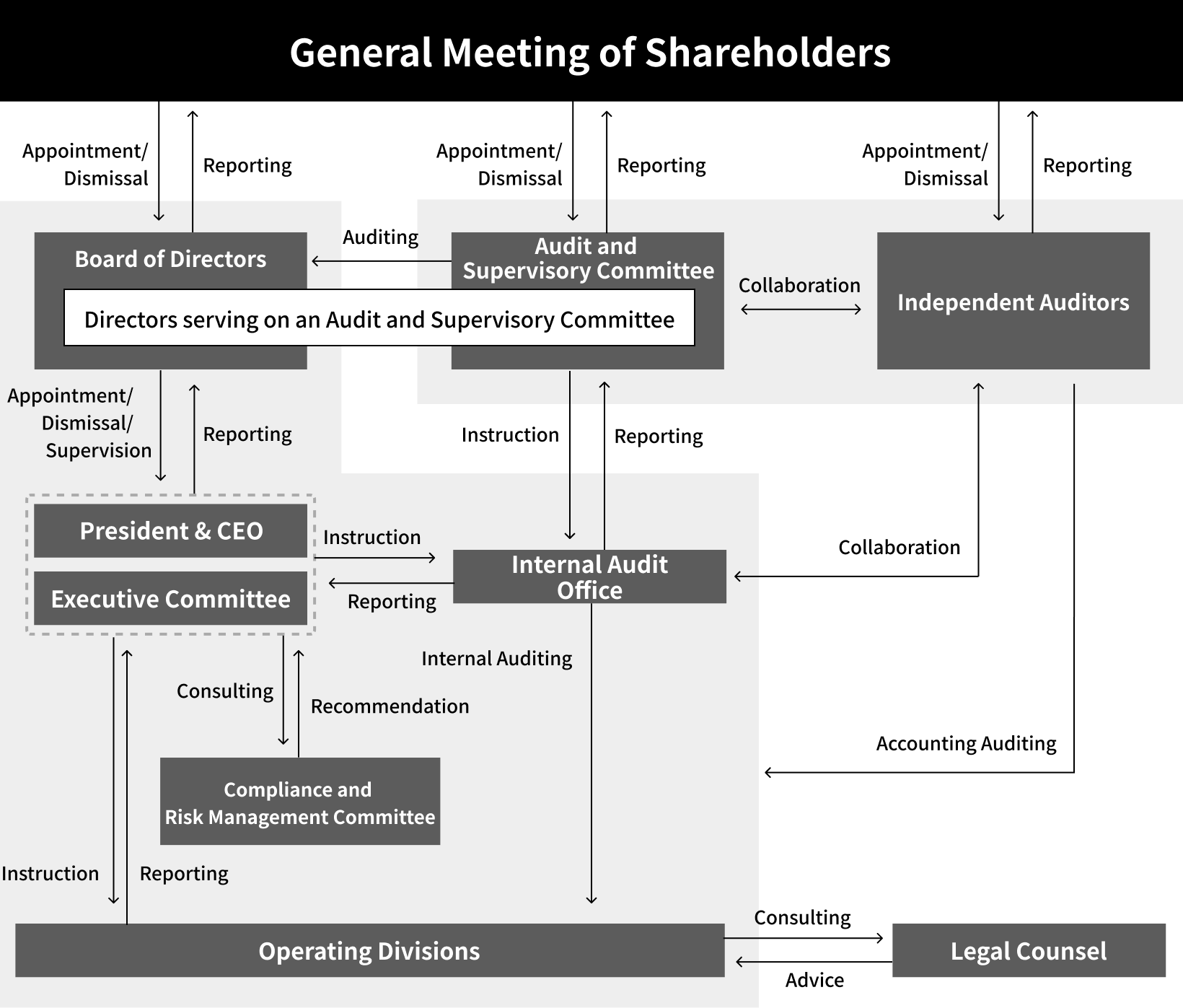 Corporate Governance Oganization Diagram