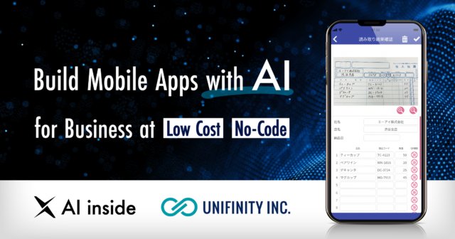 AI inside Partners with UNIFINITY, a No-Code Mobile App Developer